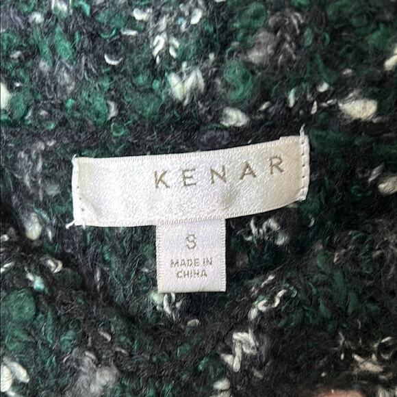 Kenar Black Green Knitted Pencil Skirt Textured Alpaca Wool Blend Size S Small - Picture 4 of 5